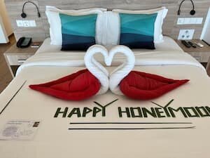 Turndown service with bed decoration