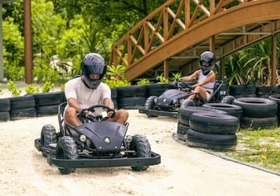 Electric go-kart racing at Speed Racer's Circuit