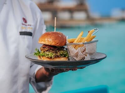 Breakfast and dinner dining at Angsana Velavaru
