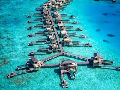 Award-winning InOcean Pool Villas standing a kilometer offshore