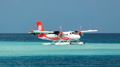 Seaplane transfer from Male to Brennia Kottefaru, Raa Atoll