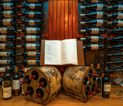 Wine Cellar with sommelier selection at Brennia Kottefaru