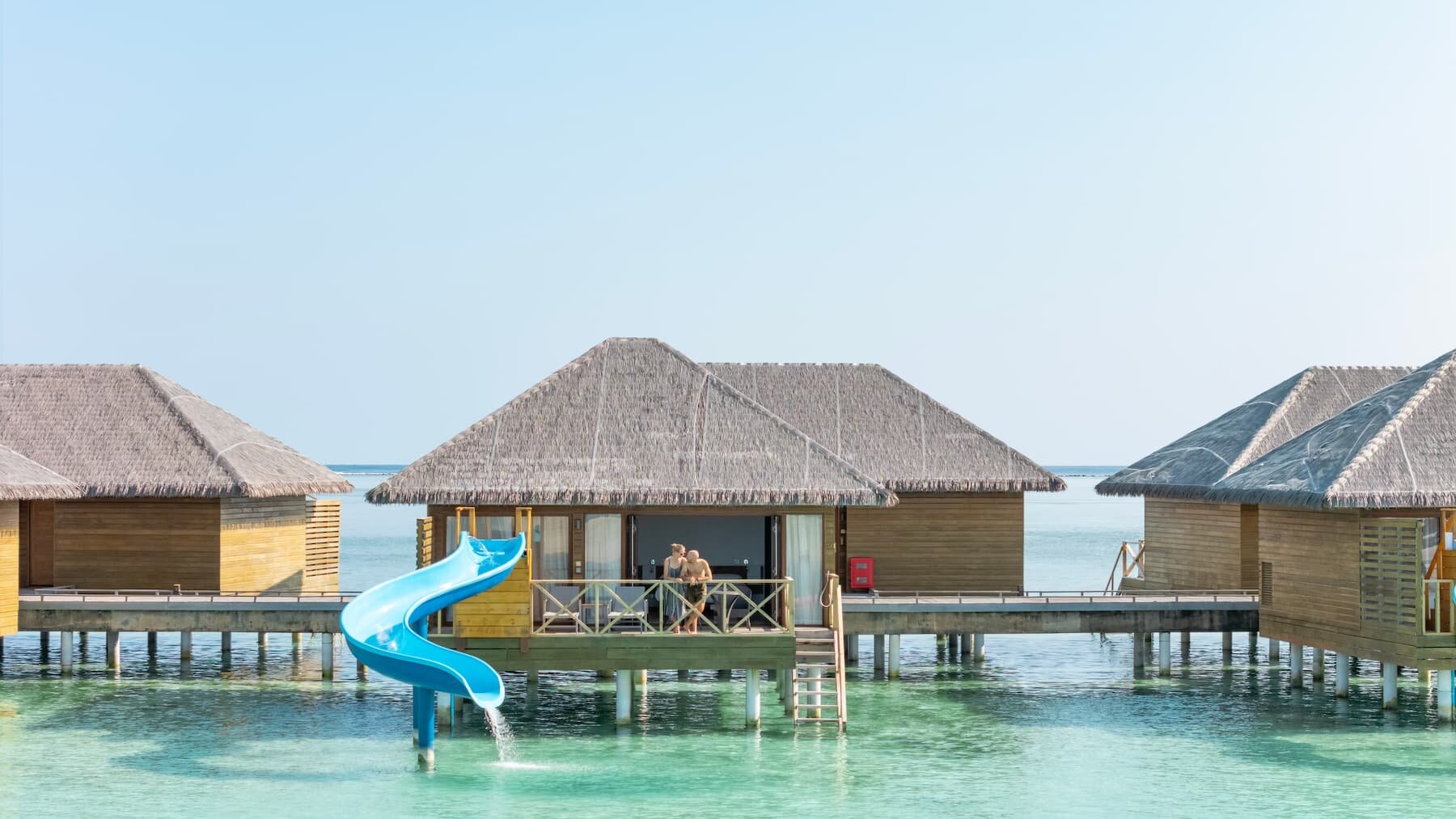 Lagoon Suite with Slide at Cocoon Maldives seen from the lagoon